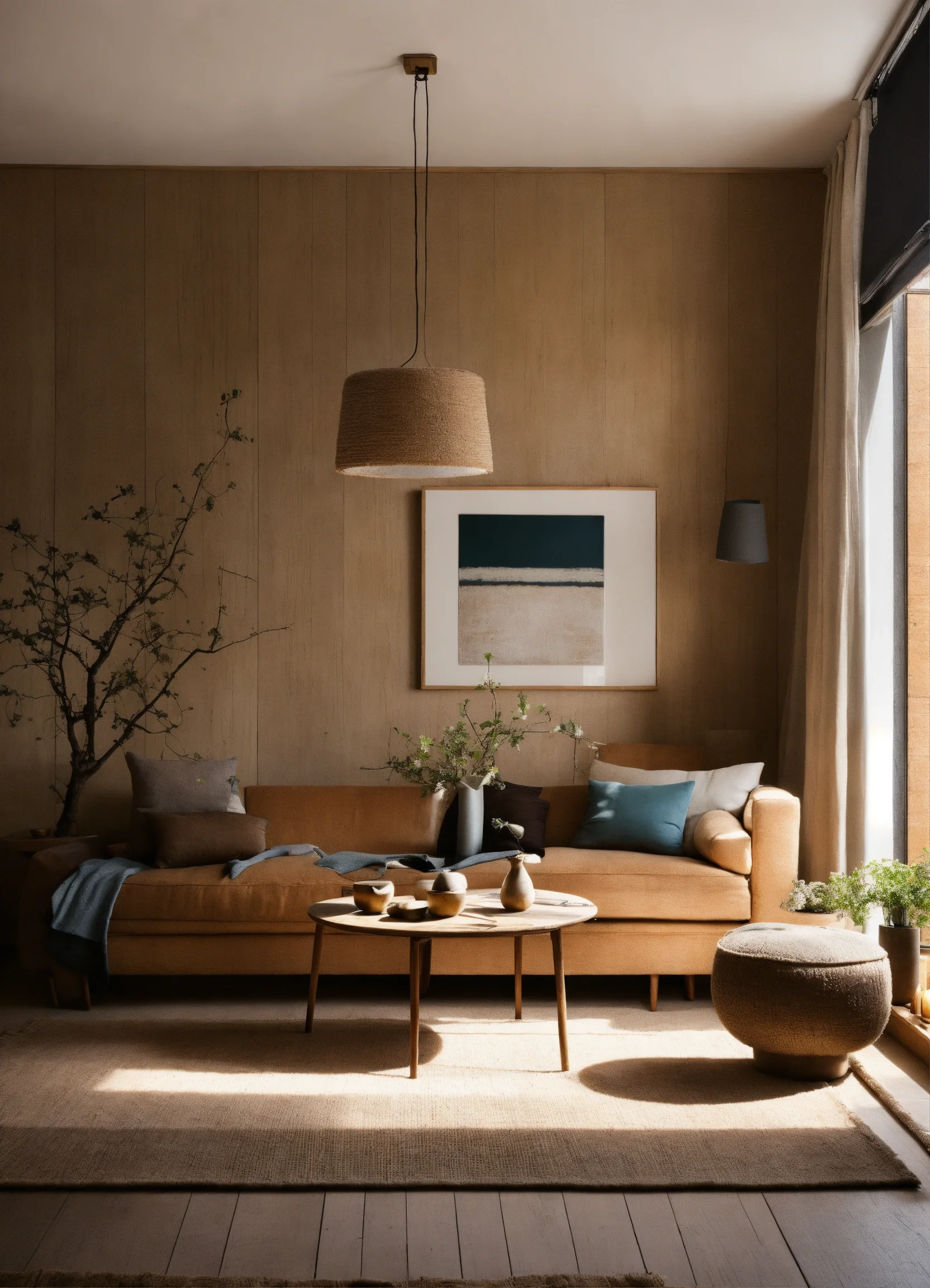 Functionele woonkamer met minimalistische opslag